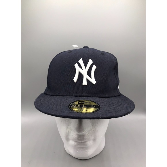 NEW ERA 59Fifty New York NY Hat Black Majestic MLB 7 5/8 NEW - Picture 2 of 14